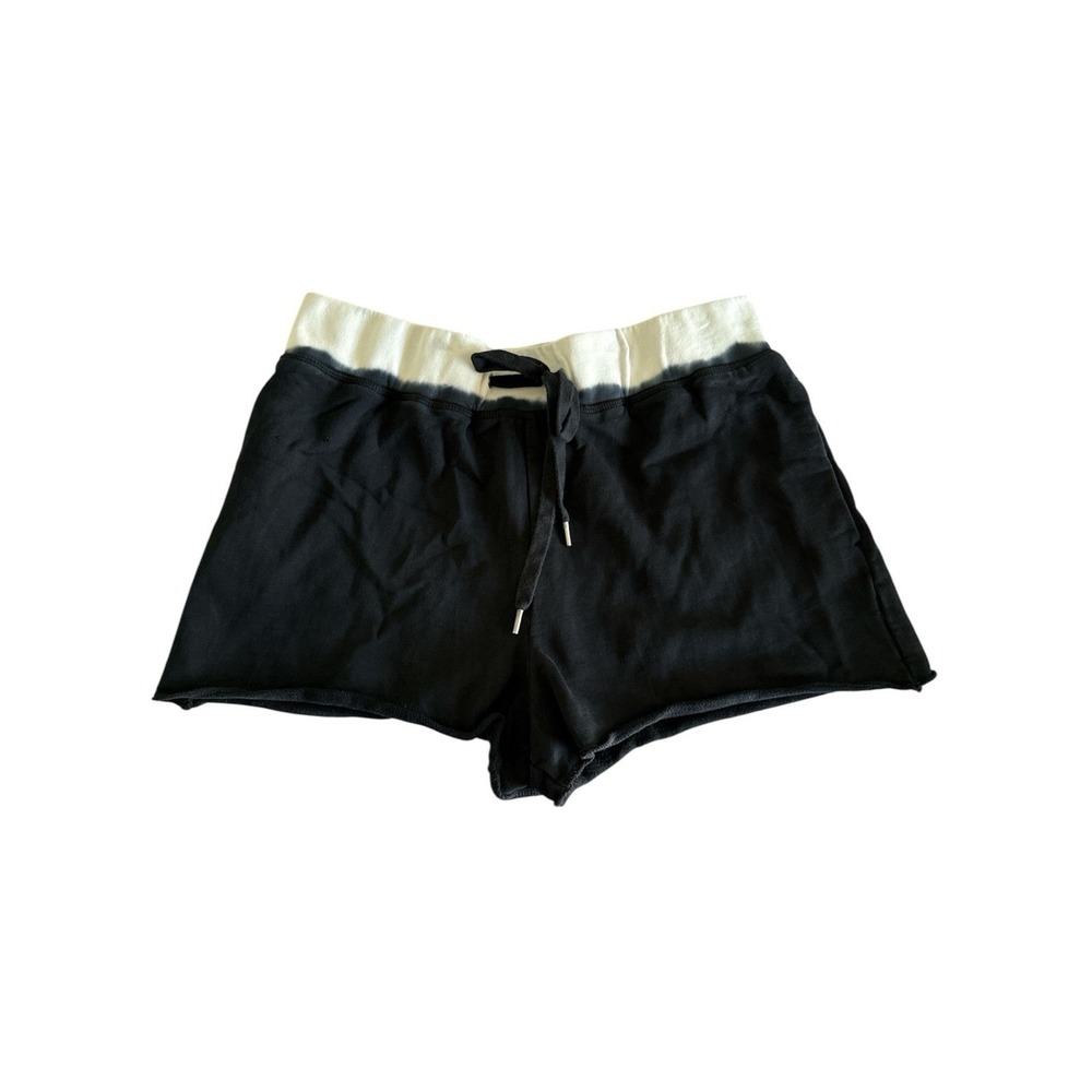 JAMES PERSE French Terry Dip‎ Dyed Shorts Size 4 (XL) Navy White Cut Off Raw Hem